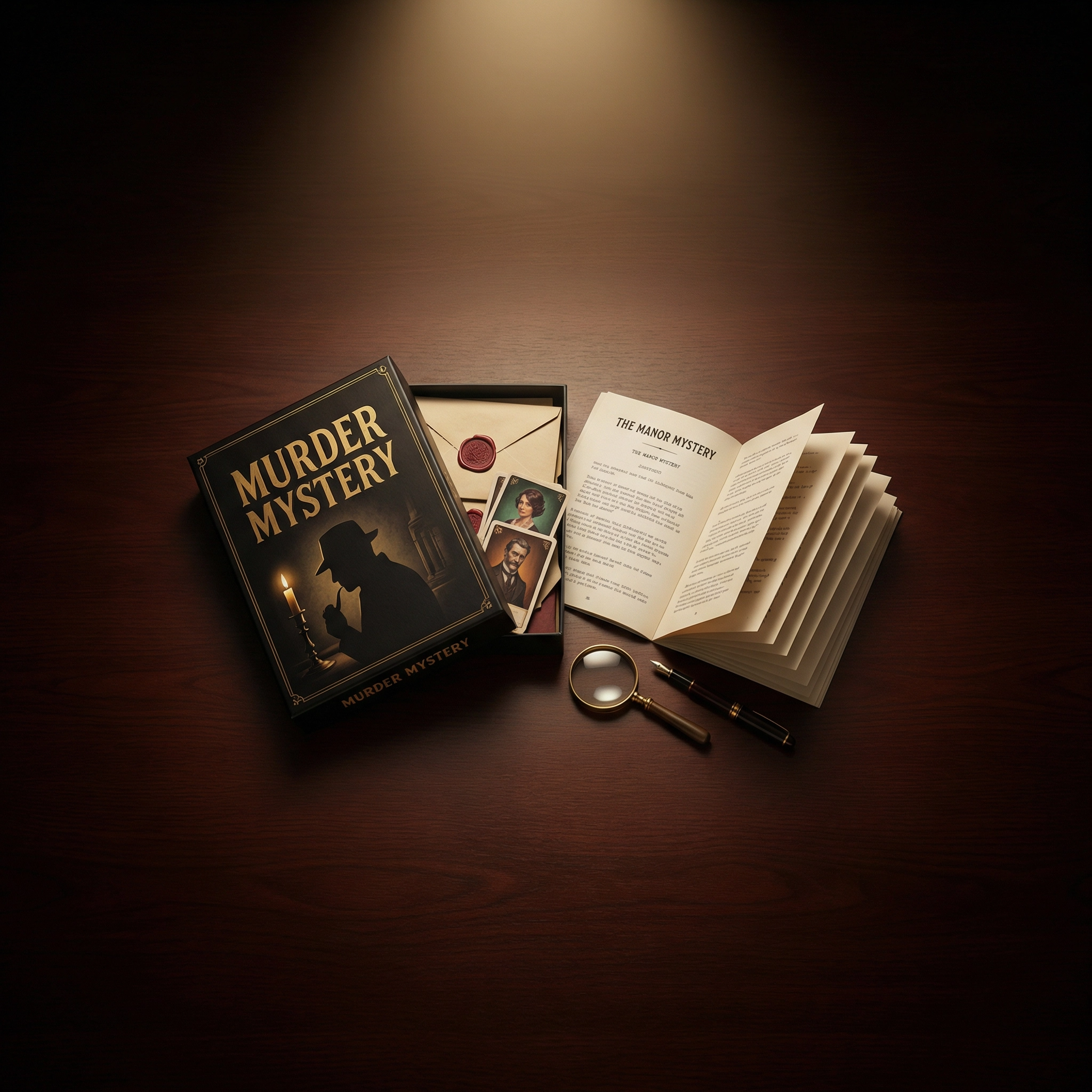 box set murder mystery scripted murder mystery dinner