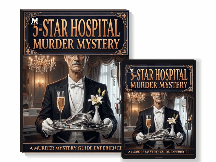 5-Star Hospital Murder Mystery Host Your Own Game Kit - 17 Guests